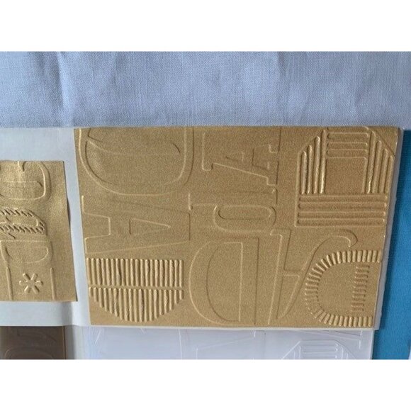 Anna Griffin Type Dad Embossing Folder w/Border set - Picture 2 of 2